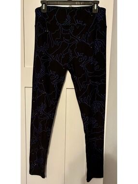 LuLaRoe Black Cat Leggings Size Tall & Curvy TC Halloween
